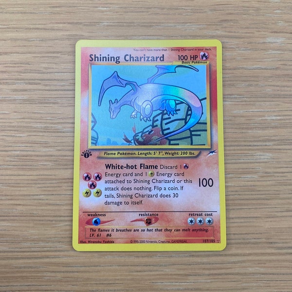 1st Edition Shining Charizard -#107 Pokemon Neo Destiny Holofoil Proxy Card