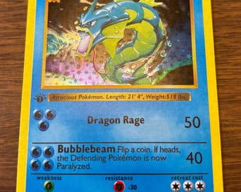 1999 1st Edition Gyarados Holographic Shadowless Pokemon