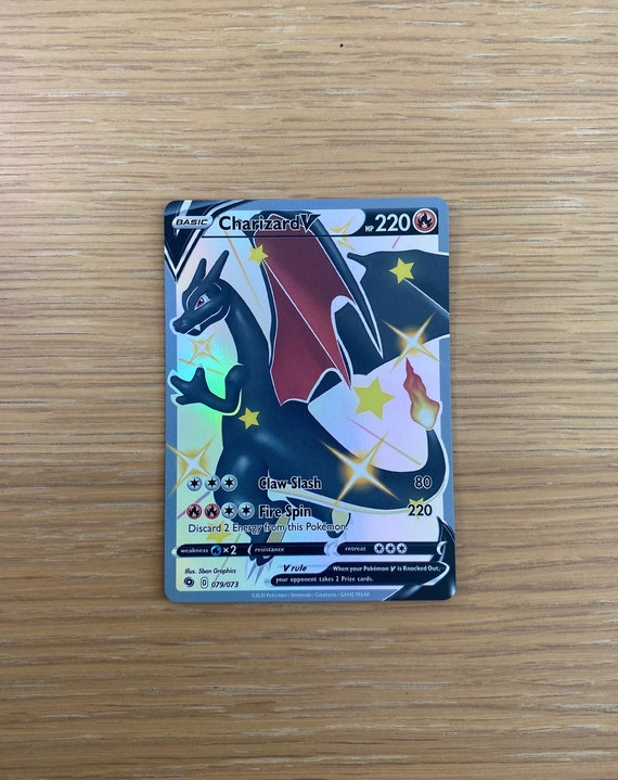 Charizard V トレーディングカード Charizard V Champion's Path Shiny Gold Metal Pokemon Card - Etsy