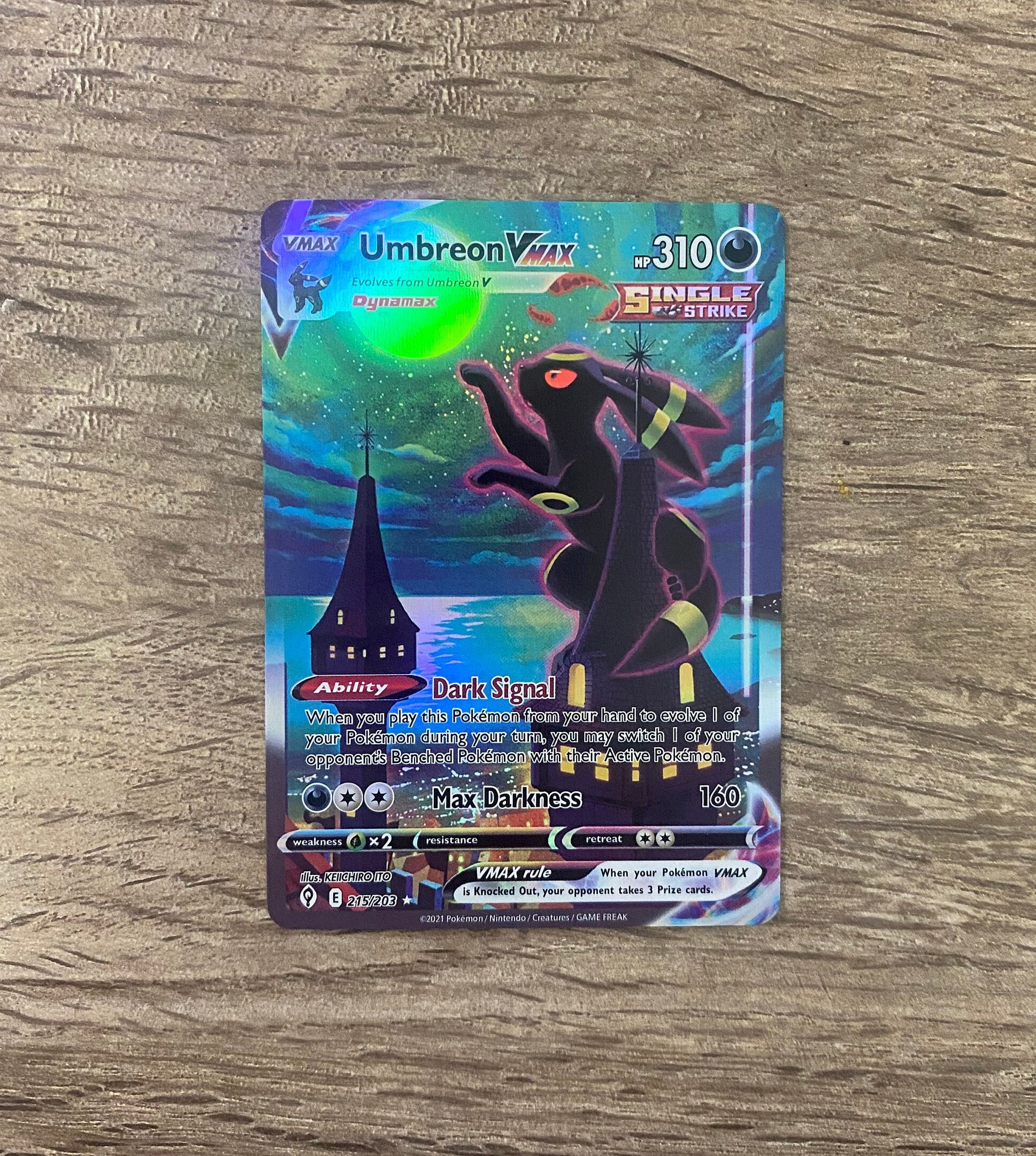 Pokémon TCG Umbreon VMAX Evolving Skies 095/203 Holo Ultra