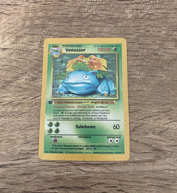 1999 Venusaur 1st Edition Base Set Shadowless Holographic Proxy
