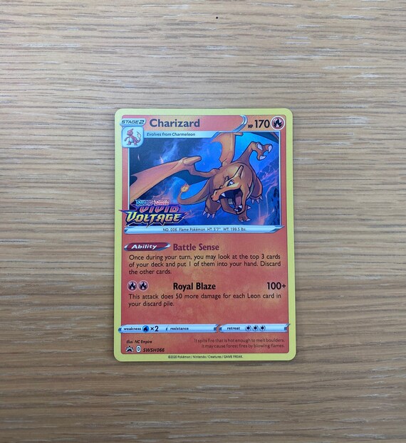 Charizard- Sword & Shield Vivid Voltage Holofoil Proxy Promo Card - Etsy  Israel