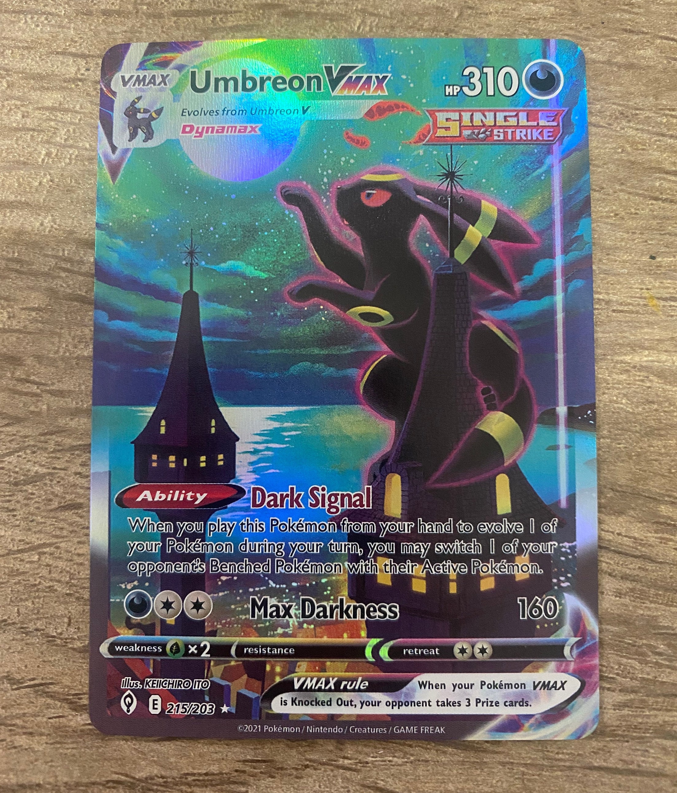 Umbreon VMAXブラッキーVMAX [HR] スペシャルアート Umbreon VMAXブラッキーVMAX [HR] スペシャルアート Umbreon VMAX