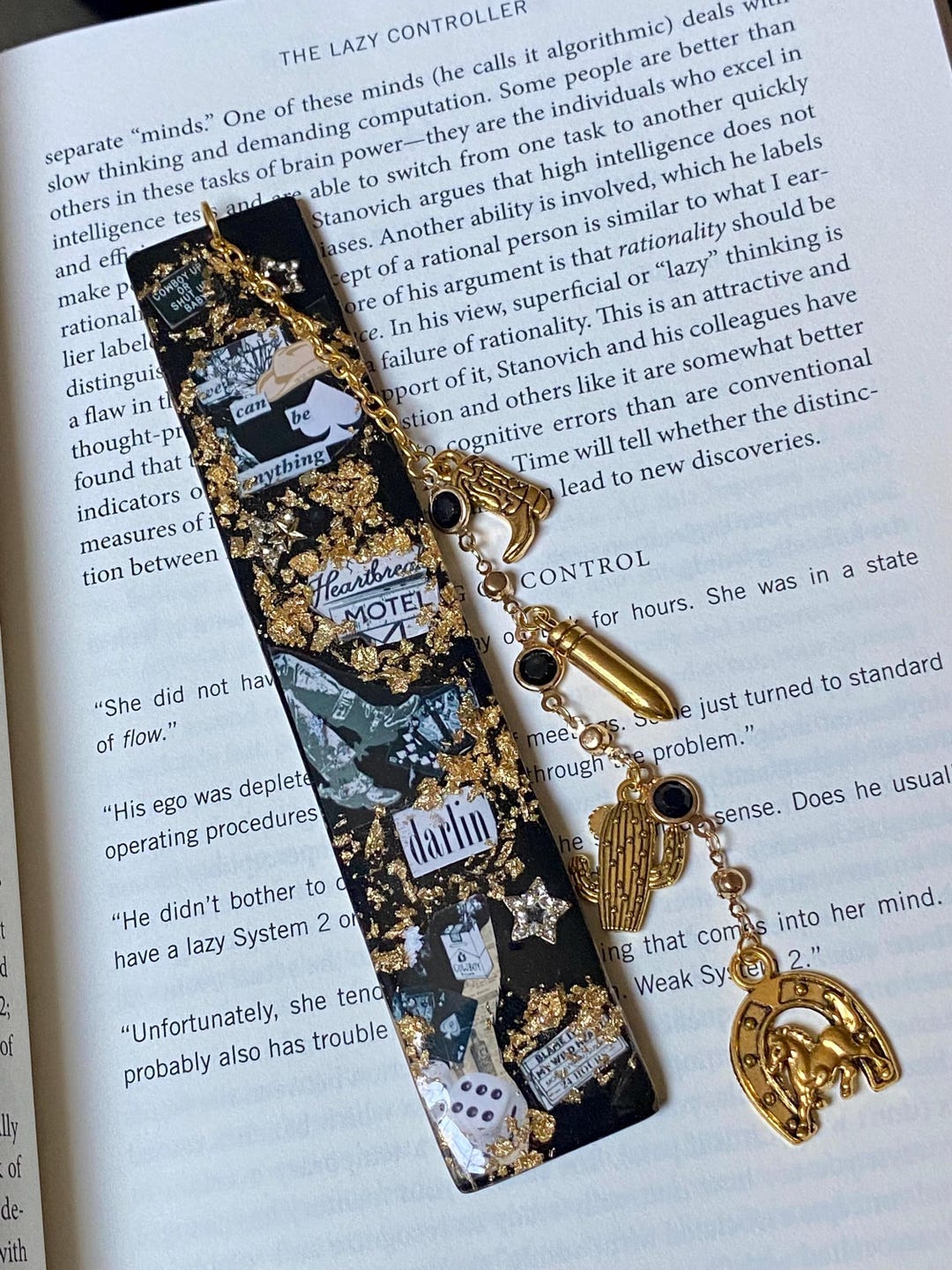 Handmade Resin Western Junk Journal Inspired Bookmark: Book Lover Gift ...
