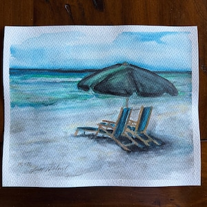 30A Sedia da spiaggia - Dipinto originale