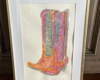Bunte Cowboystiefel