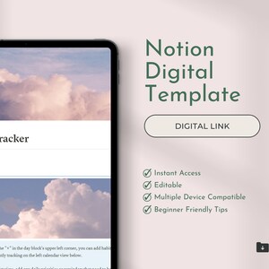 Habit Tracker Notion Habit Tracker Template Notion Planner Agenda Template Minimalist Style Notion Template Goal Tracker To Do List Template