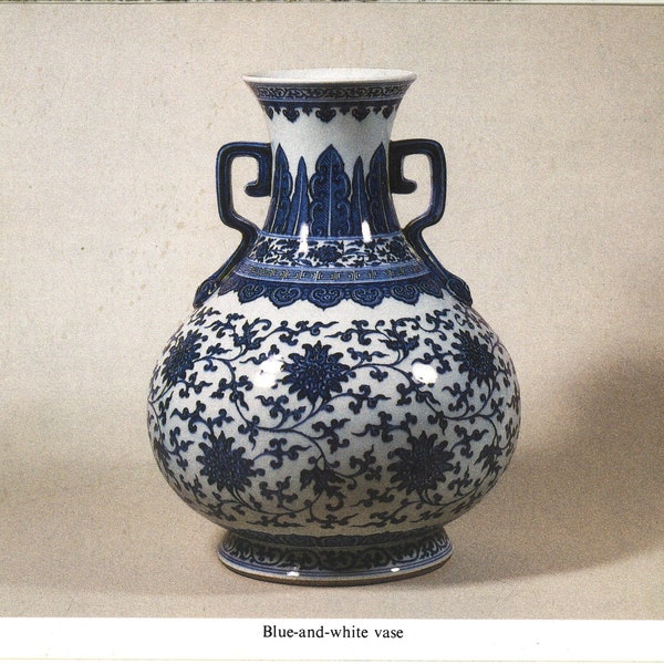 China Blue and white vase Qing Dynasty 18th century china important artwork 1725 - 35 China artwork digital download China wall art