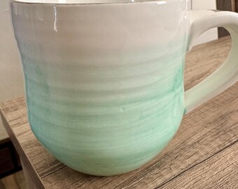 Anthropologie Coffe Mug Ombré Green Suite One Studio Cup Mimira Cup
