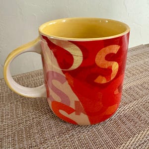Anthropologie Lottie Monogram Mug "S" Initial Multicolor image 5