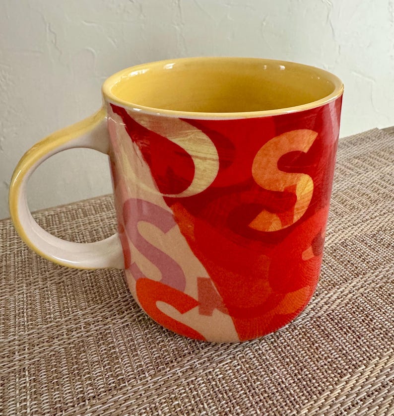 Anthropologie Lottie Monogram Mug "S" Initial Multicolor image 5