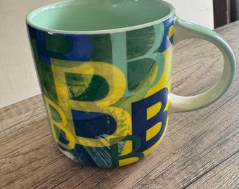 Anthropologie Monogram Letter "B" Ceramic Mug