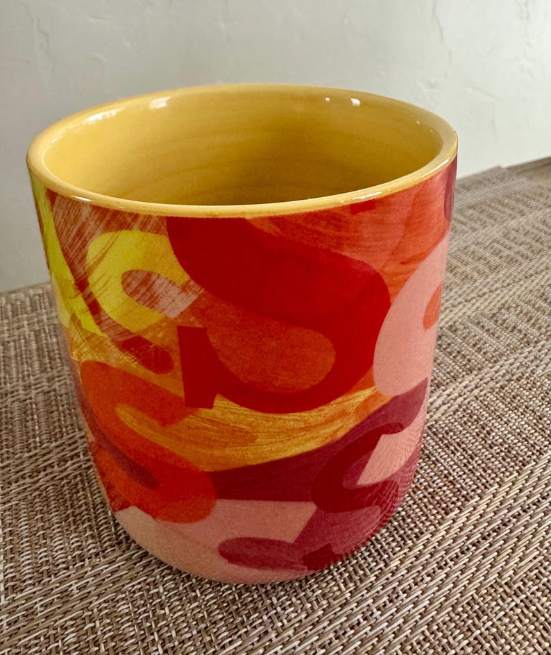 Anthropologie Lottie Monogram Mug "S" Initial Multicolor image 8