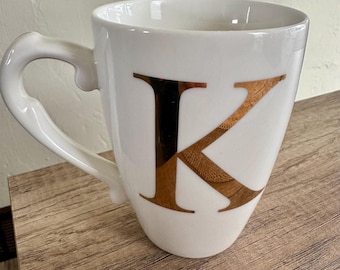 Lenox Ceramic Mug Monogram Letter “K”