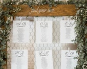 Alphabetical Classic Wedding Seating Chart, Elegant Seating Template Card, Printable, Editable, Instant Download, 1