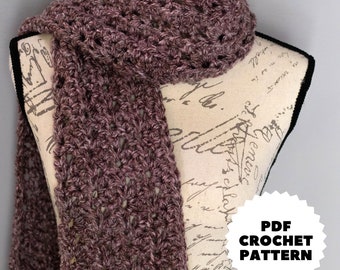 Easy Bulky Yarn Crochet Scarf Pattern PDF from First The Coffee