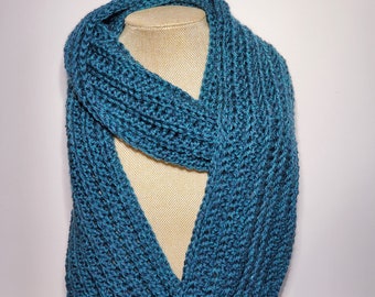 Easy Half Double Crochet Scarf Pattern PDF for Men or Women, Great for Beginners
