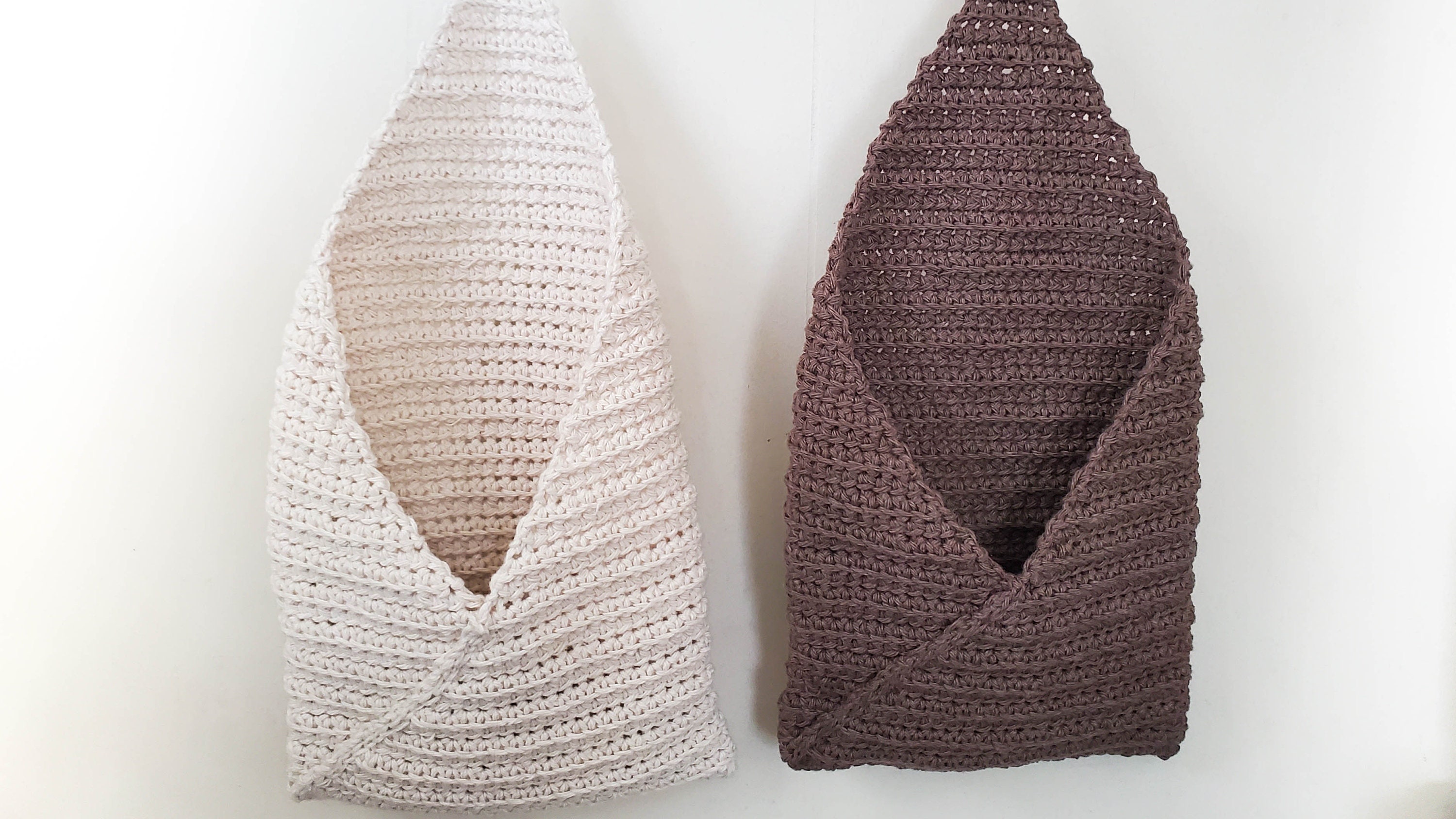 Farmhouse Style Crochet Hanging Envelope Basket