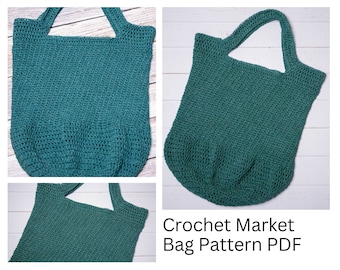 Easy Reusable Crochet Market Bag Pattern, The Avery Crochet Market Bag