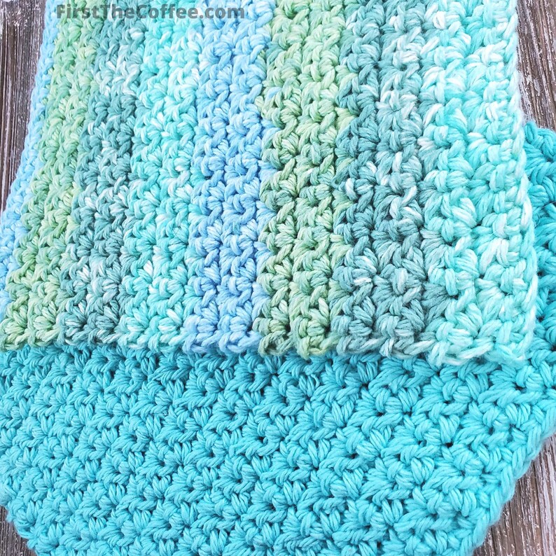 Easy Textured Cotton Crochet Dishcloth PDF Pattern for the Home From