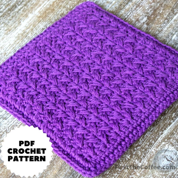 Square Modern Crochet Potholder Pattern, A Unique and Textured Hot Pad for the Kitchen