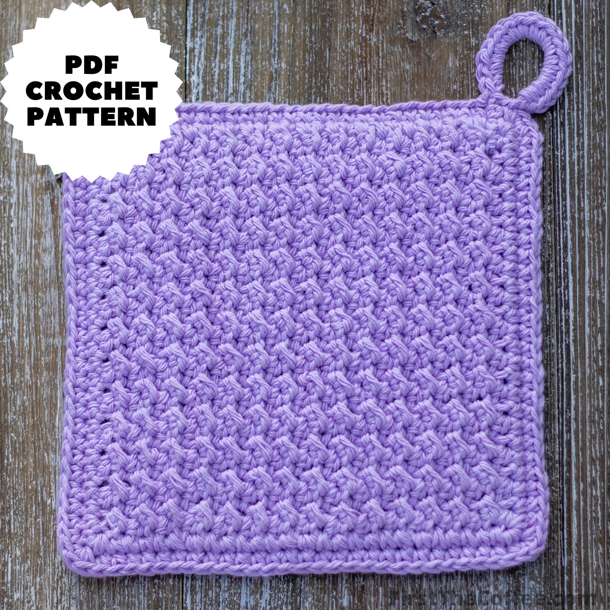 Square Crochet Potholder Pattern PDF Etsy