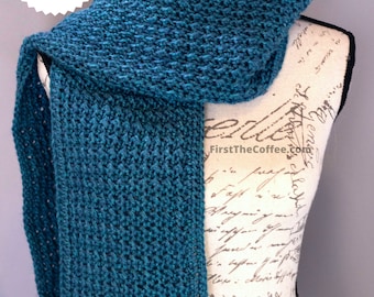 Modern Crochet Scarf Pattern the Moss Delight Scarf, Textured Crochet for the Winter