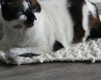 Crochet Cat Mat Pattern | PDF Crochet Pet Bed Pattern, Crochet Pet Mat Pattern