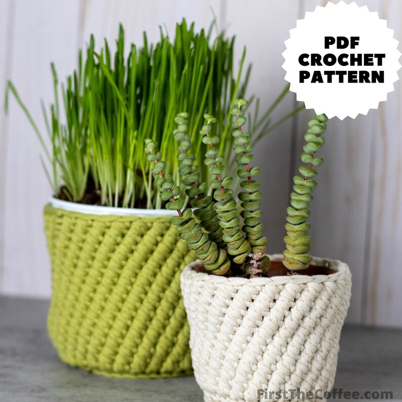 Crochet Plant Pot Cover Pattern image 6