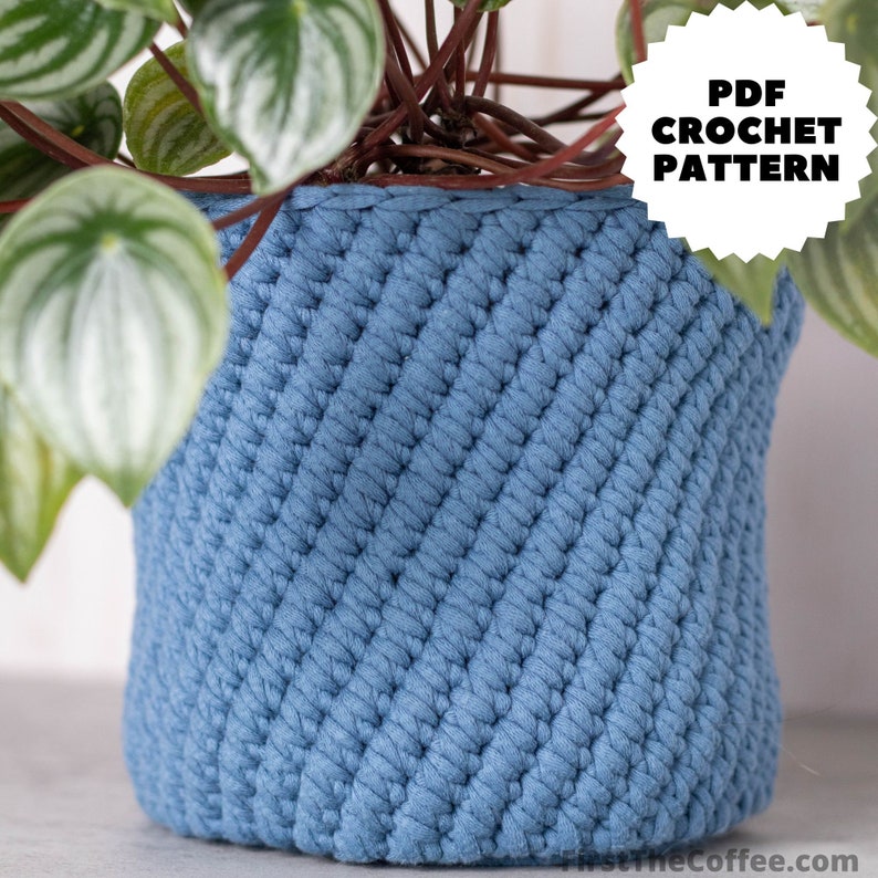 Crochet Plant Pot Cover Pattern image 7