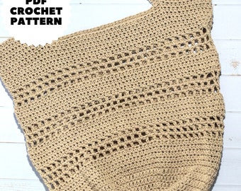 Easy Reusable Crochet Market Bag Pattern from First The Coffee Crochet