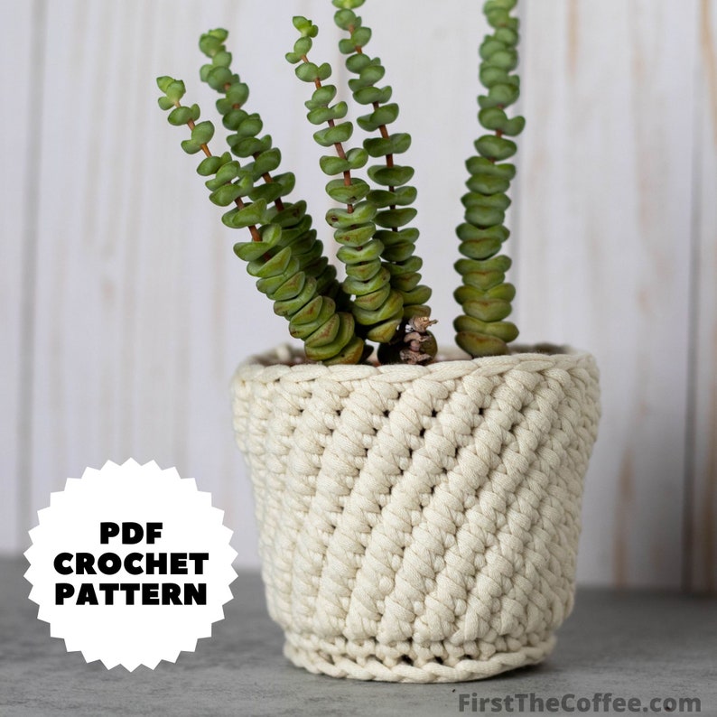 Crochet Plant Pot Cover Pattern image 5