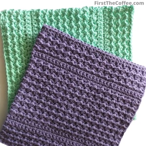 Moss Stitch Dish Towel  Easy Crochet Tutorial 