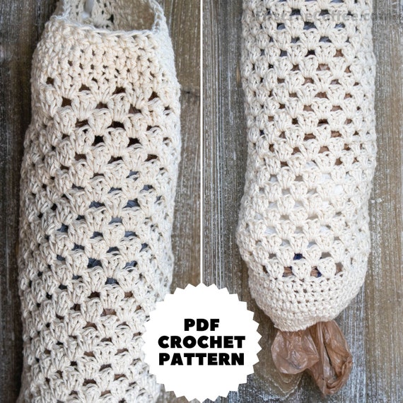 Crochet Plastic Bag Holder Pattern, Boho Bag Saver Crochet Pattern