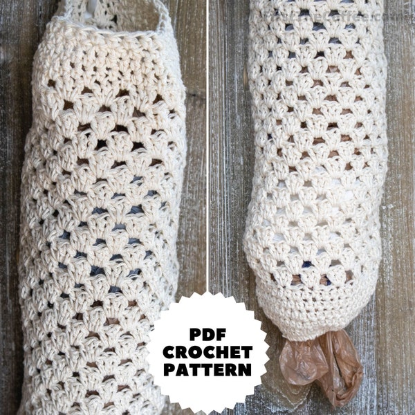 Easy Crochet Grocery Bag Holder Pattern PDF, Crochet Pattern for Plastic Bag Storage