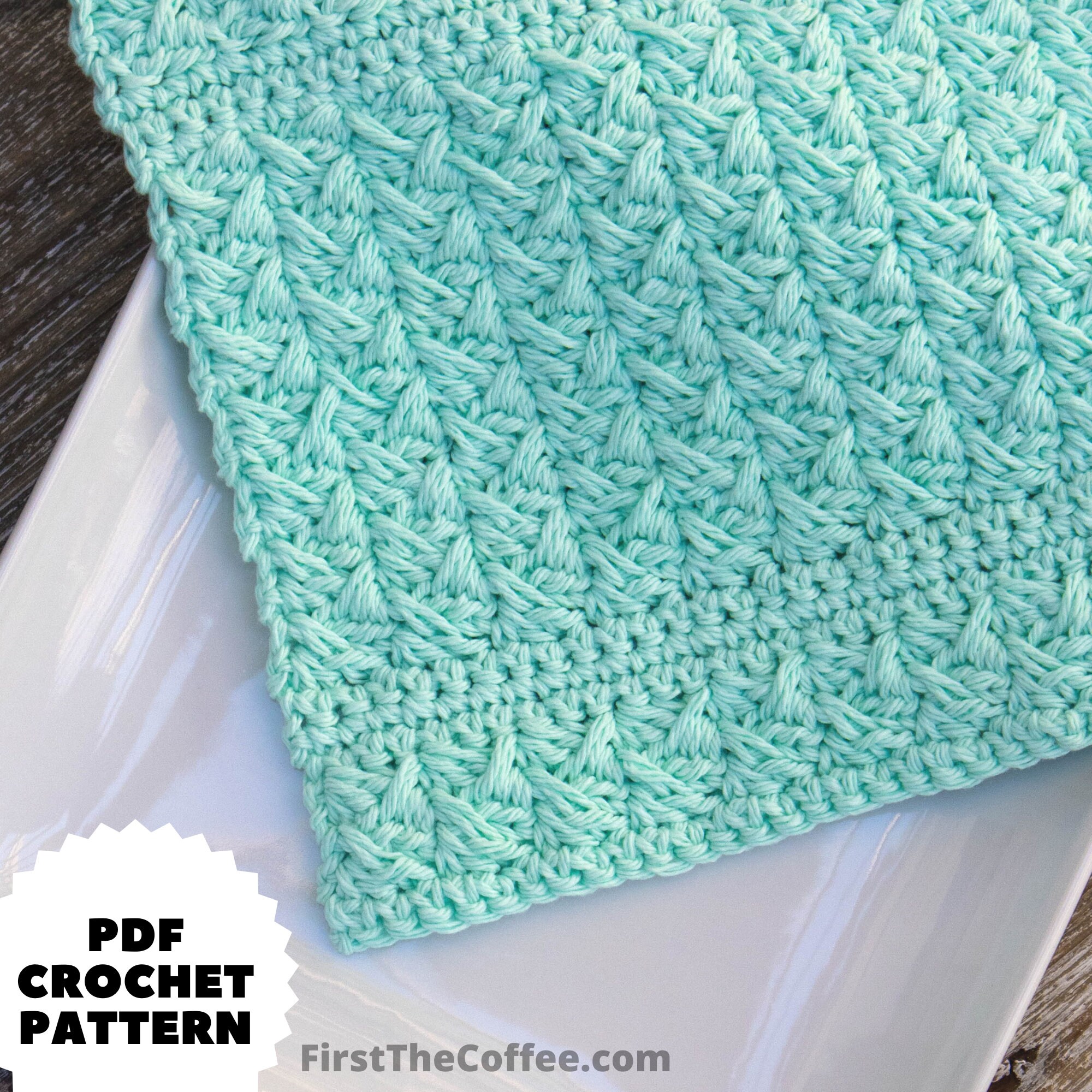 Textured Crochet Cotton Dishcloth Pattern PDF the Spiked Etsy