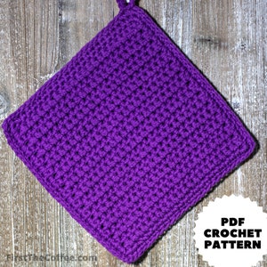 Double Thick Crochet Hot Pad Pattern from First The Coffee Crochet, an Easy Crochet Hotpad