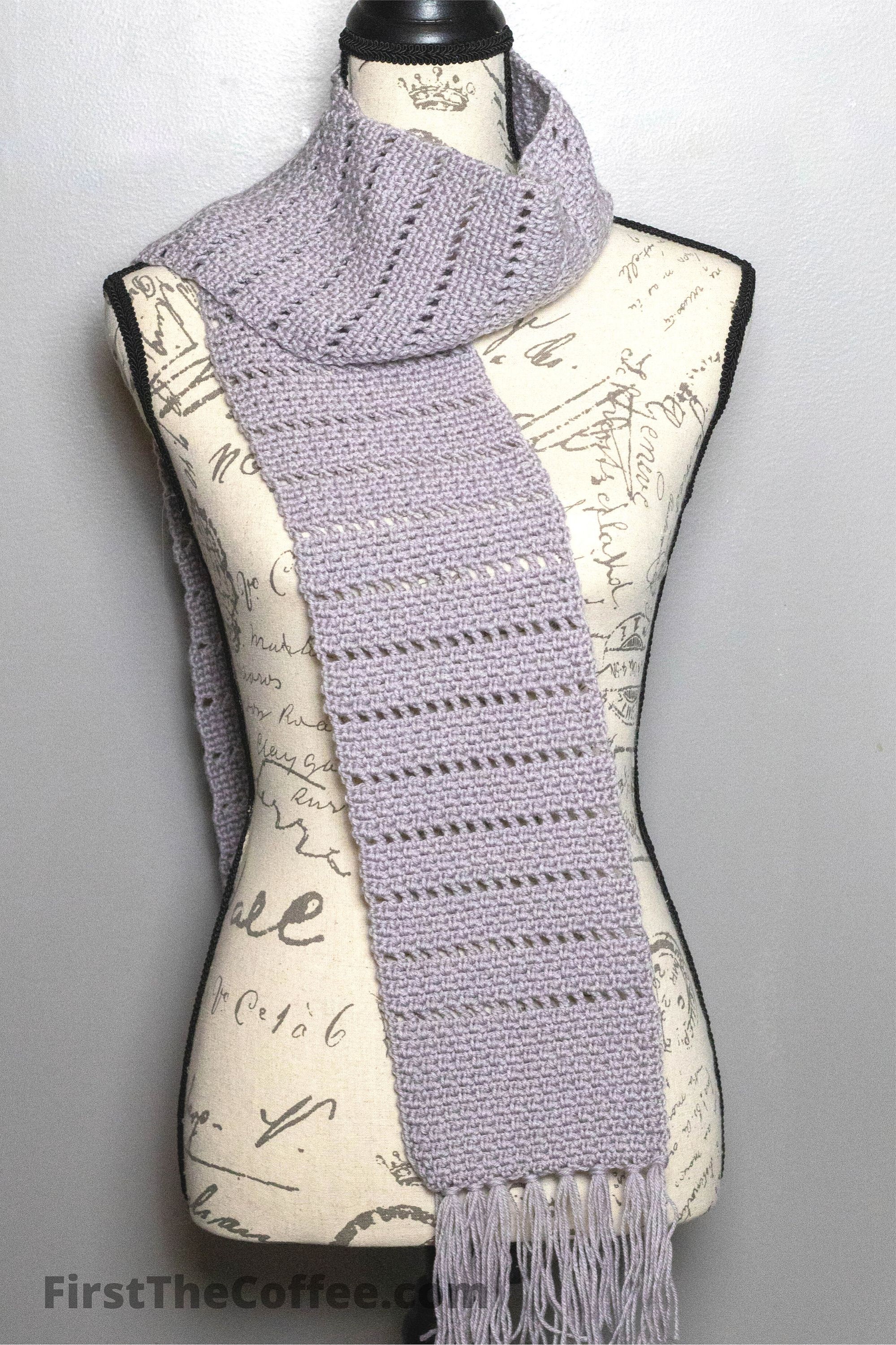 Easy Modern Crochet Scarf Pattern PDF, the Willow Scarf - Etsy