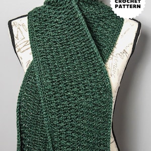 Modern Thick Crochet Scarf Pattern PDF, Warm Winter Crochet Scarf