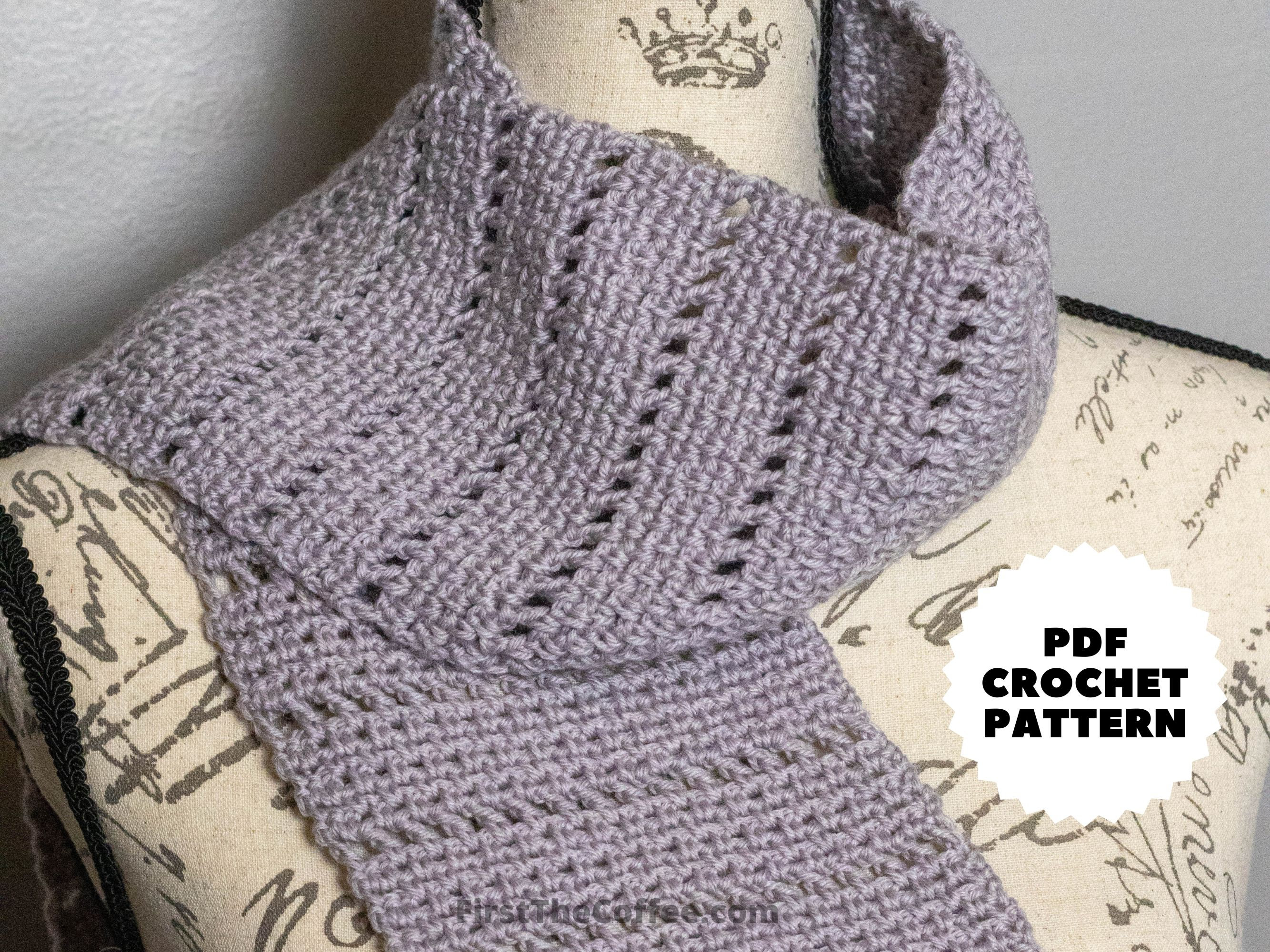 Easy Modern Crochet Scarf Pattern PDF, the Willow Scarf - Etsy