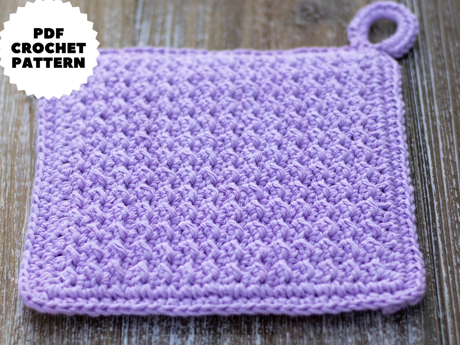 Square Crochet Potholder Pattern PDF Etsy