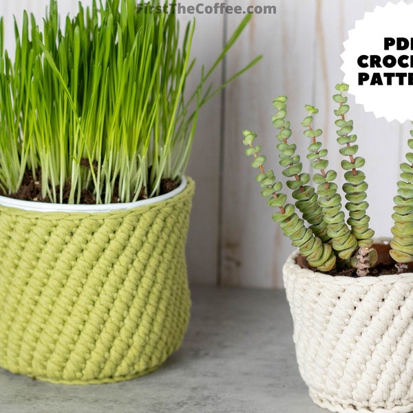 Crochet Plant Pot Cover Pattern
