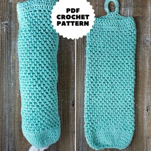 Crochet Bag Holder Pattern PDF, Plastic Grocery Bag Saver and Dispenser