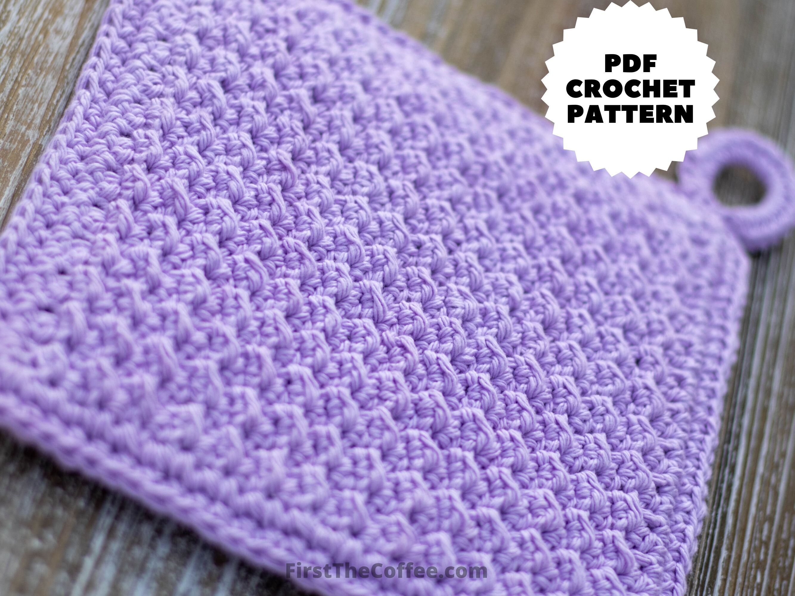 Square Crochet Potholder Pattern PDF Etsy