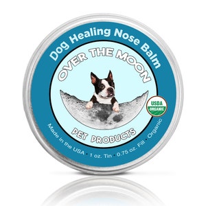 Over The Moon Pets Organic Dog Nose Balm- Unscented, Veterinarian Recommended, Dog and Cat Nose Balm (1oz)