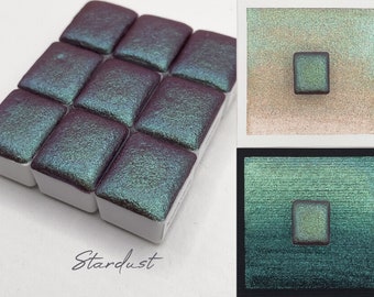 Colorshift Aquarellfarbe Stardust - Halbe, Viertel und Mini Näpfchen, Watercolor Colorshift zum Malen + Lettering