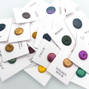 Aquarellfarbe - Dot Card Überraschungspaket, Watercolor Matt + Metallic + Colorshift zum Malen + Lettering
