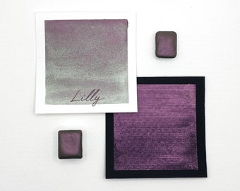 Lilly - Handgefertigte Aquarellfarbe Glitzer Schimmer Colorshift