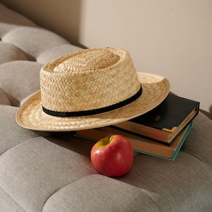 Kids Natural palm straw hat ( Samuel)