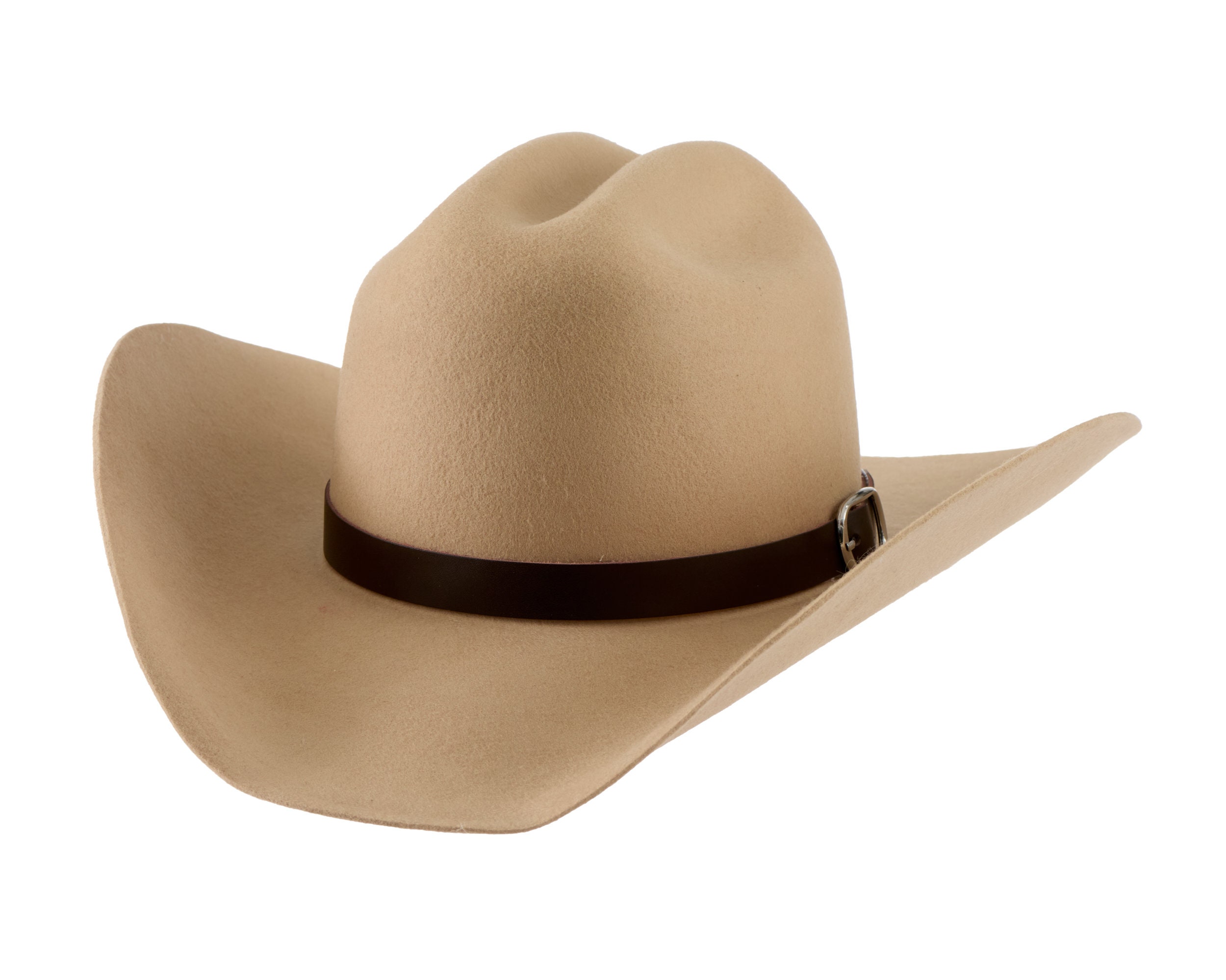 Free People Felted Tan Wool Wide Brim Cowboy Hat OS Roper Cowboy Hat Tan - 100% Wool Felt - Etsy main image 4